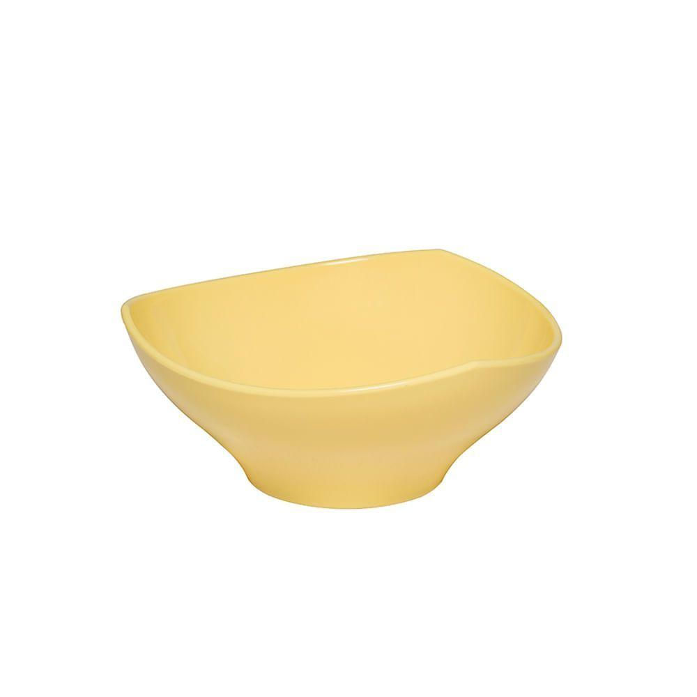 Bowl Flowers 1,5l Amarelo Claro Em Polipropileno Linha Tendência Vem