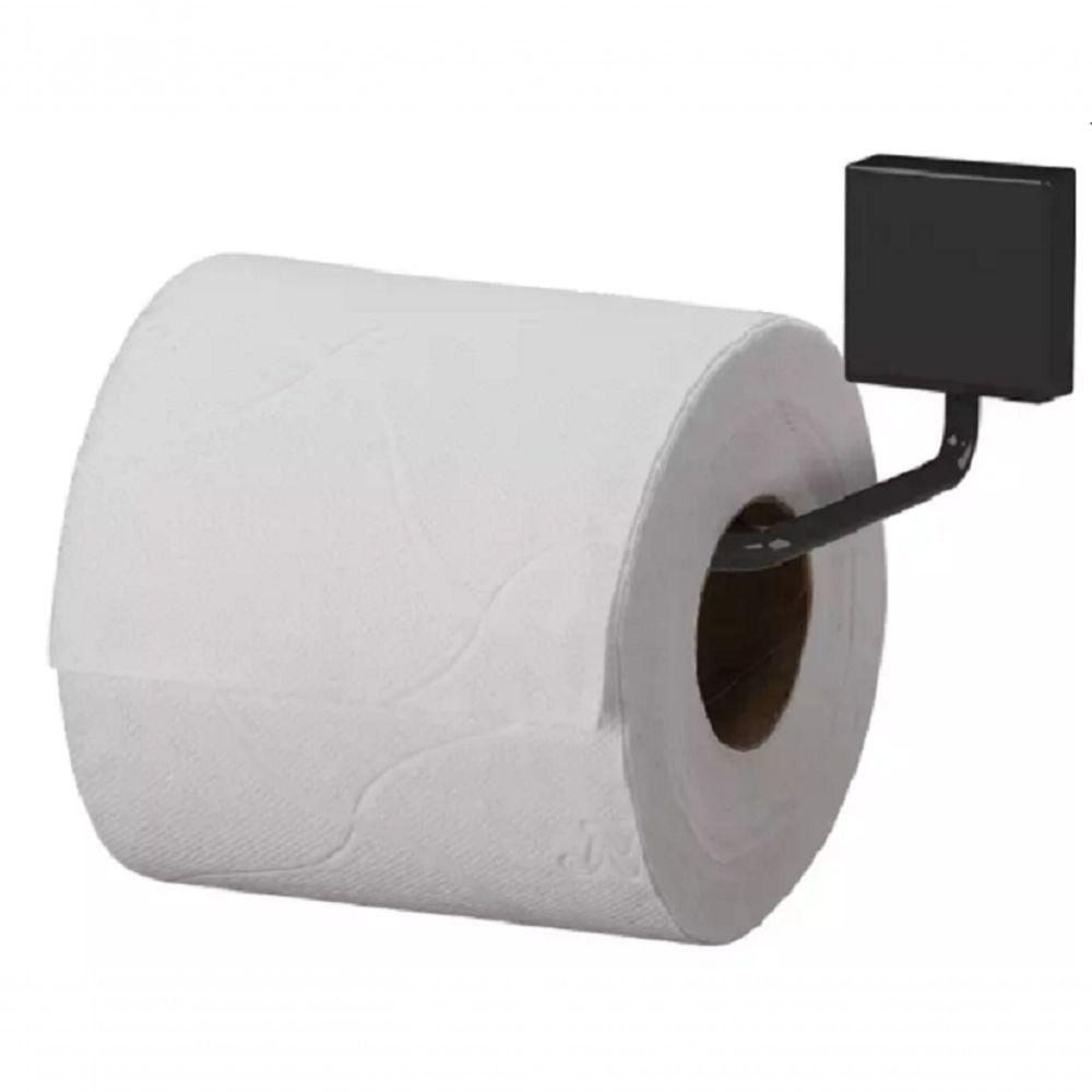 Porta Papel Higiênico Para Banheiro Preto Future 8504 Pt