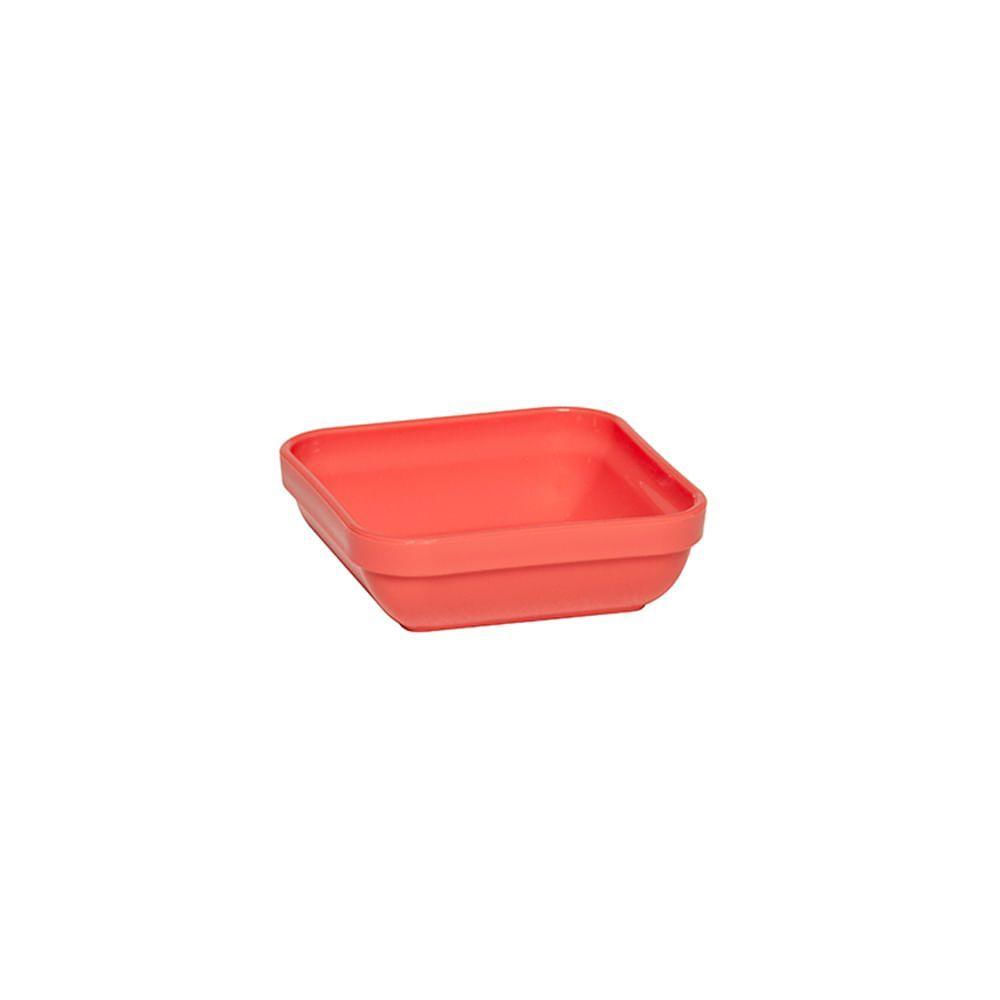 Travessa Cheff Quadrada 250ml Coral Em Polipropileno Linha Tendência Vem