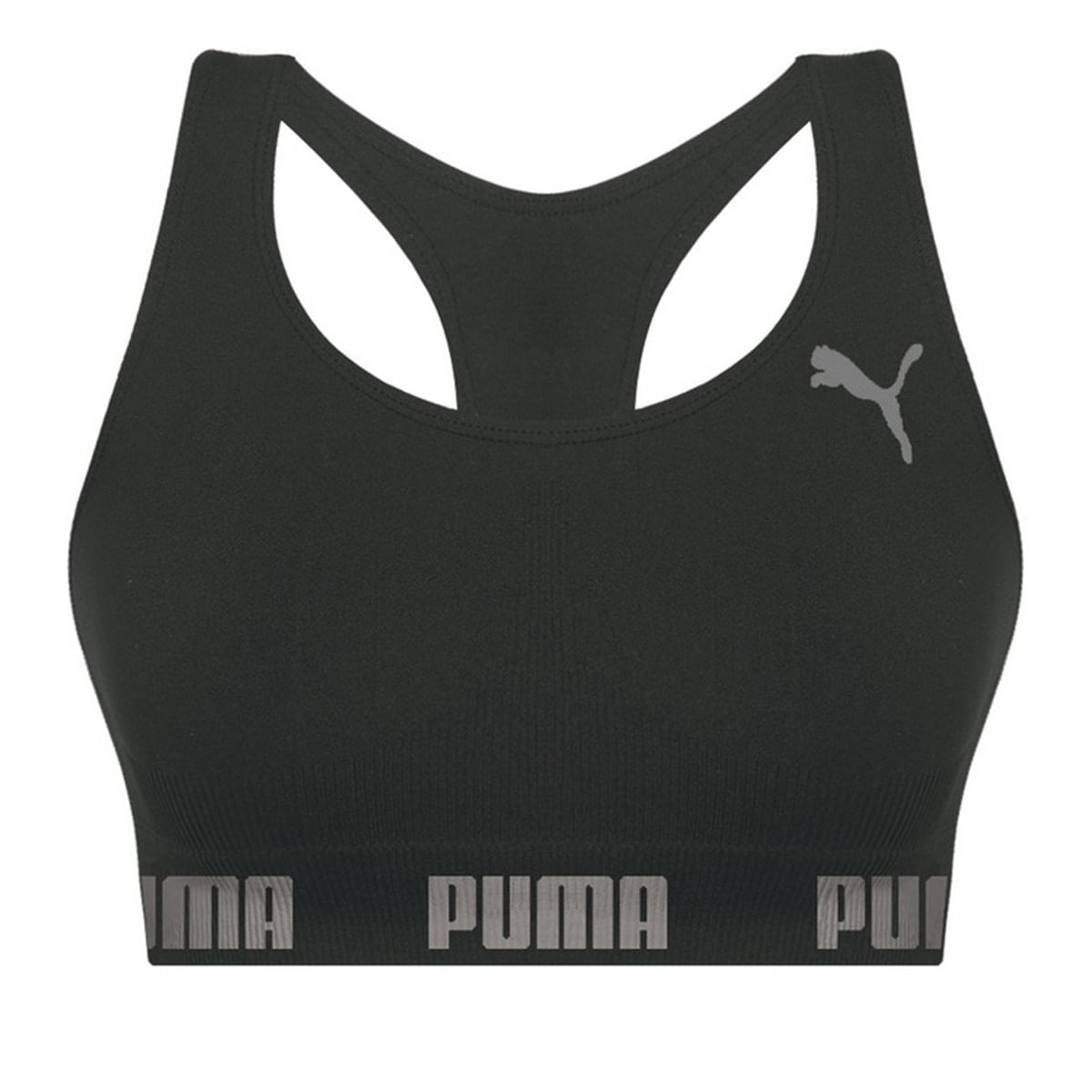 Kit 2 Tops Puma Nadador Sem Costura Feminino P / Preto