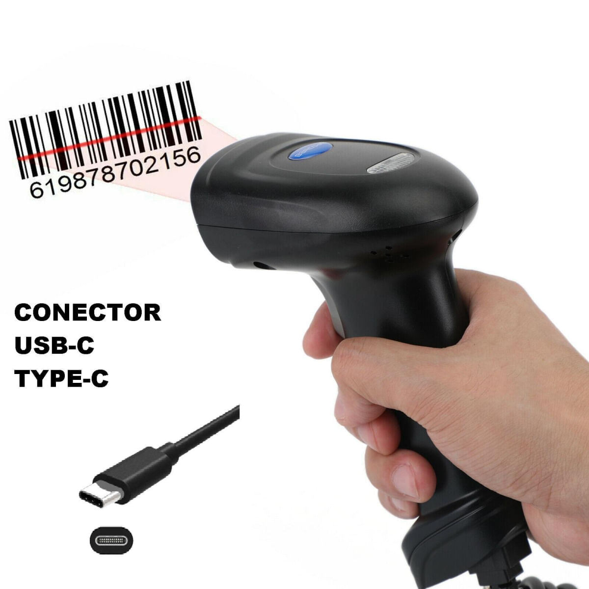 Leitor Código Barras Barcode Scanner Conector Usb-C Celular