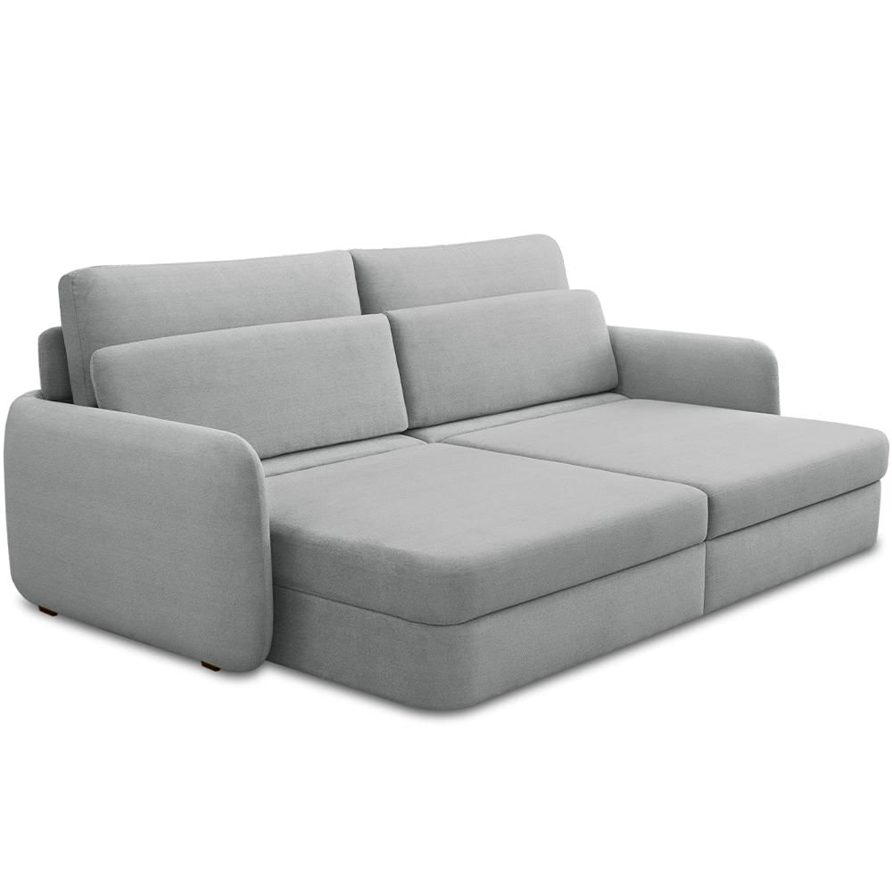 Sofá Retrátil Reclinável Para Sala Living 3 Lugares Jacob 234cm T03 Linho Cinza Urano - Lyam Decor