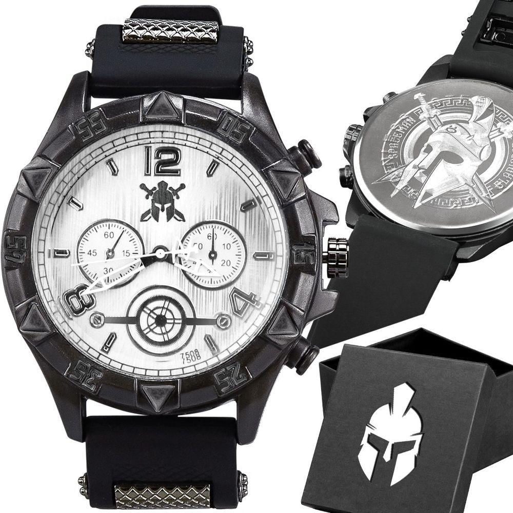 Relogio Masculino Premium Aço Preto Inox Gladiador Original Branco Analogico Garantia Ajustavel