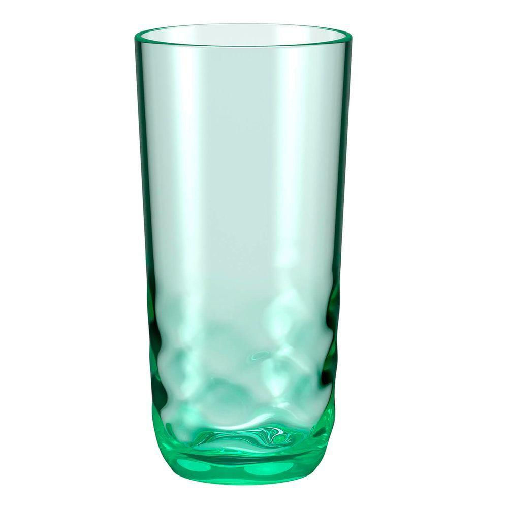 Copo Alto De Poliestireno 350ml Waze Coza - Brinox Verde Soft 20319/0529