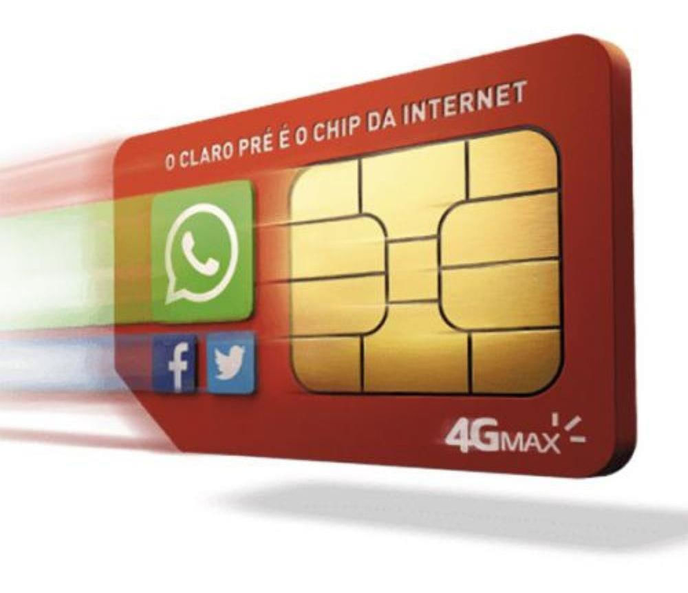 Chip Claro 4G Pré-Pago Para Qualquer Dddenvio Imediato