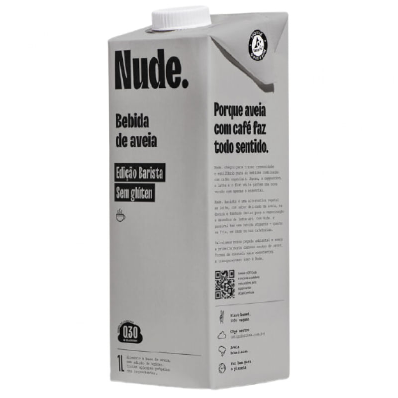 Leite Vegetal de Aveia Barista Orgânico Nude 1L