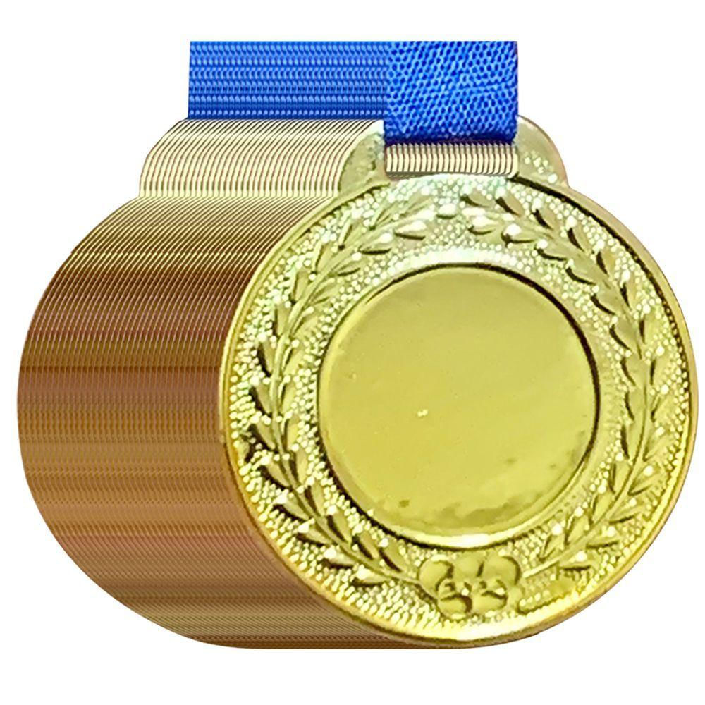 Kit 30 Medalhas Centro Liso Personalizar 3,5 Cm Premiação ouro