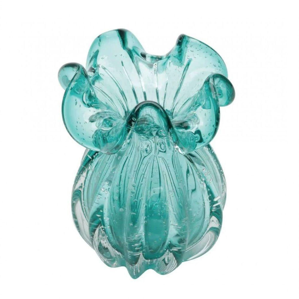 Vaso De Vidro Cachepot Italy Tiffany 13x17,5 Cm - Lyor