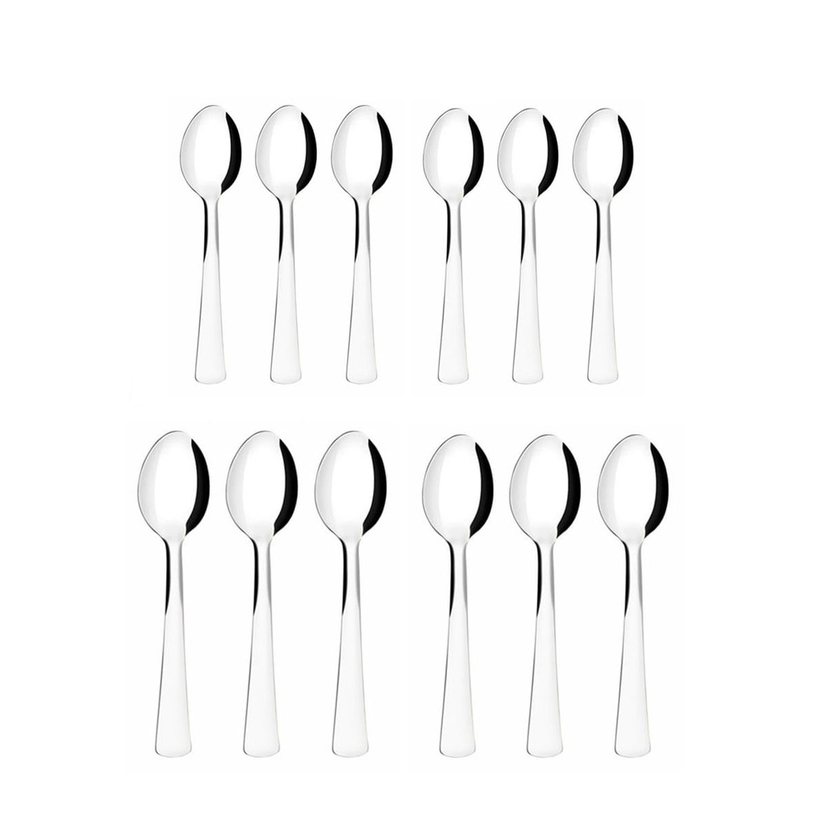 Colher de Cafe e Cha Jogo Colheres Inox Restaurante Kit Toronto