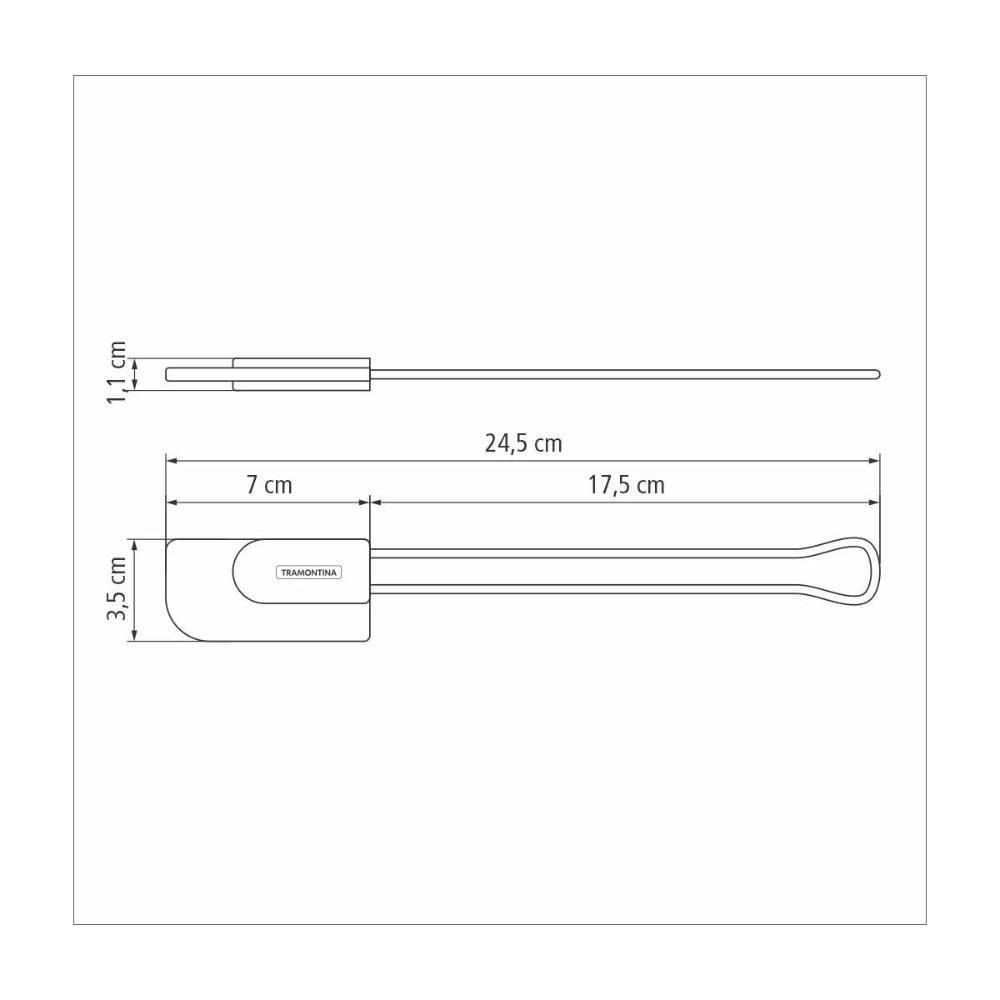 Espatula Tramontina Molde Em Silicone Cinza Cabo De Aço Inox