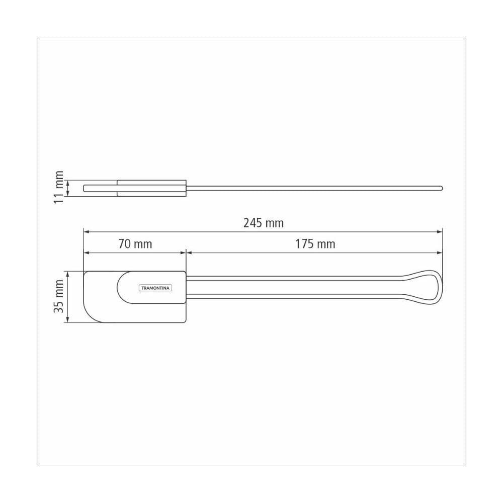 Espatula Tramontina Molde Em Silicone Cinza Cabo De Aço Inox