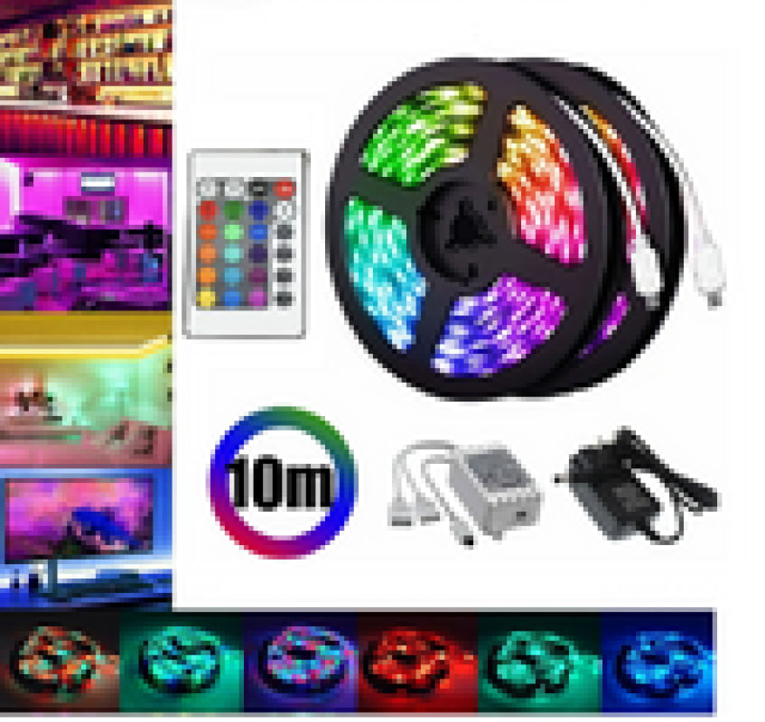 10m Rgb Decorativo Linght Mudar Cor Com Controle Remoto