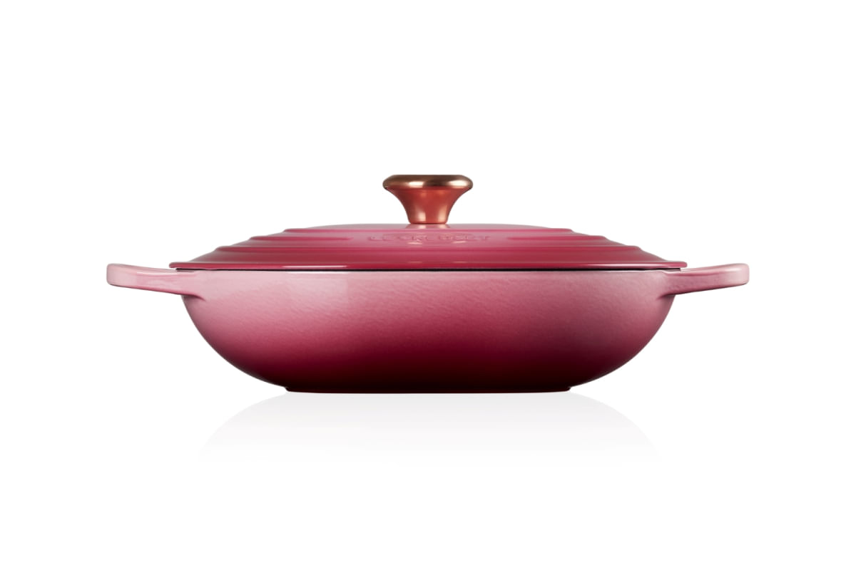 PANELA LE CREUSET OBLONG SIGNATURE EM FERRO FUNDIDO 31CM - Rosa Berry