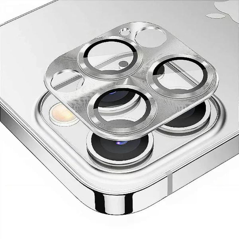 Protetor de lente de câmera de alumínio para iPhone 13 Mini - Prata - Gshield