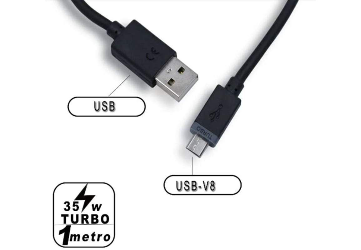 Kit 6 Cabos USB V8 Alta Velocidade Segurança Carregamento