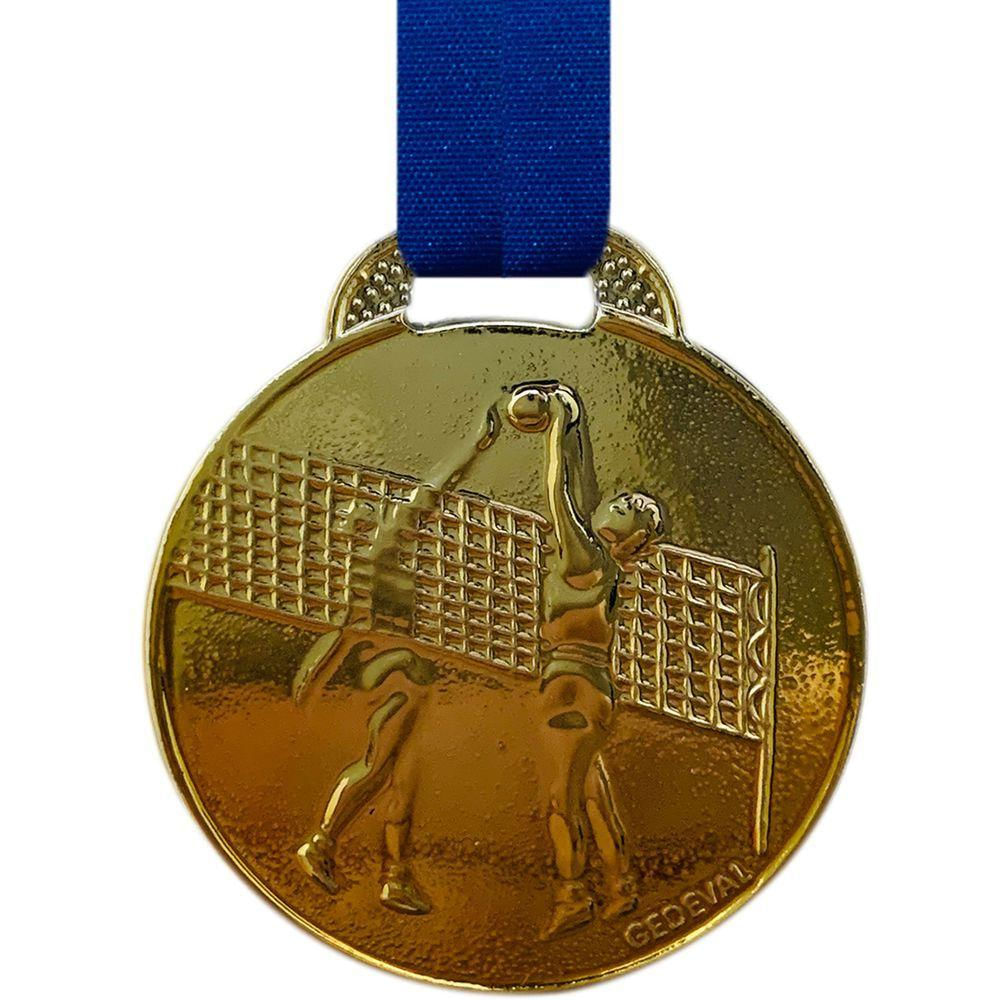 Lote Promocional C- 100 Medalhas Esporte Vôleiball 35mm ouro