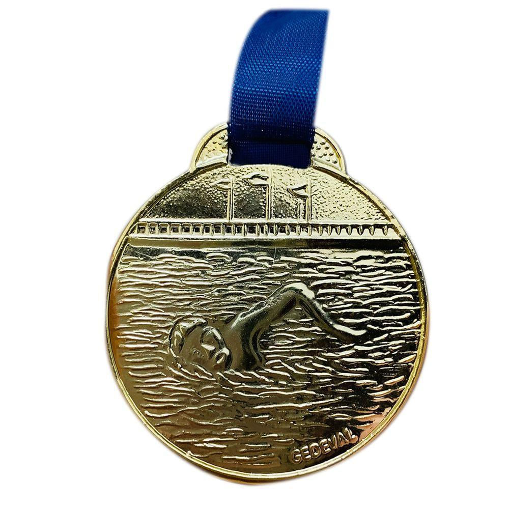 Medalha Natação Campeonato Premiação 35mm Ouro Prata Bronze bronze