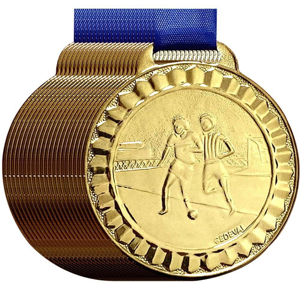 Lote 20 Medalhas Futsal Futebol 4,5 Cm Interseries Premiação bronze