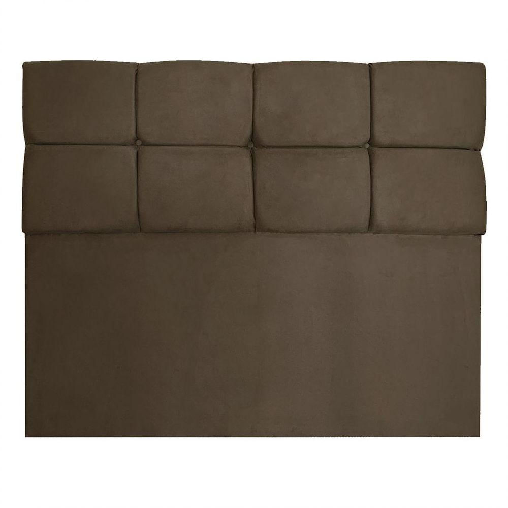 Cabeceira Casal 1,40m Nina Suede Marrom - Pallazio