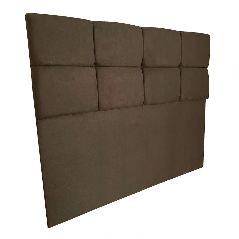 Cabeceira Casal 1,40m Nina Suede Marrom - Pallazio