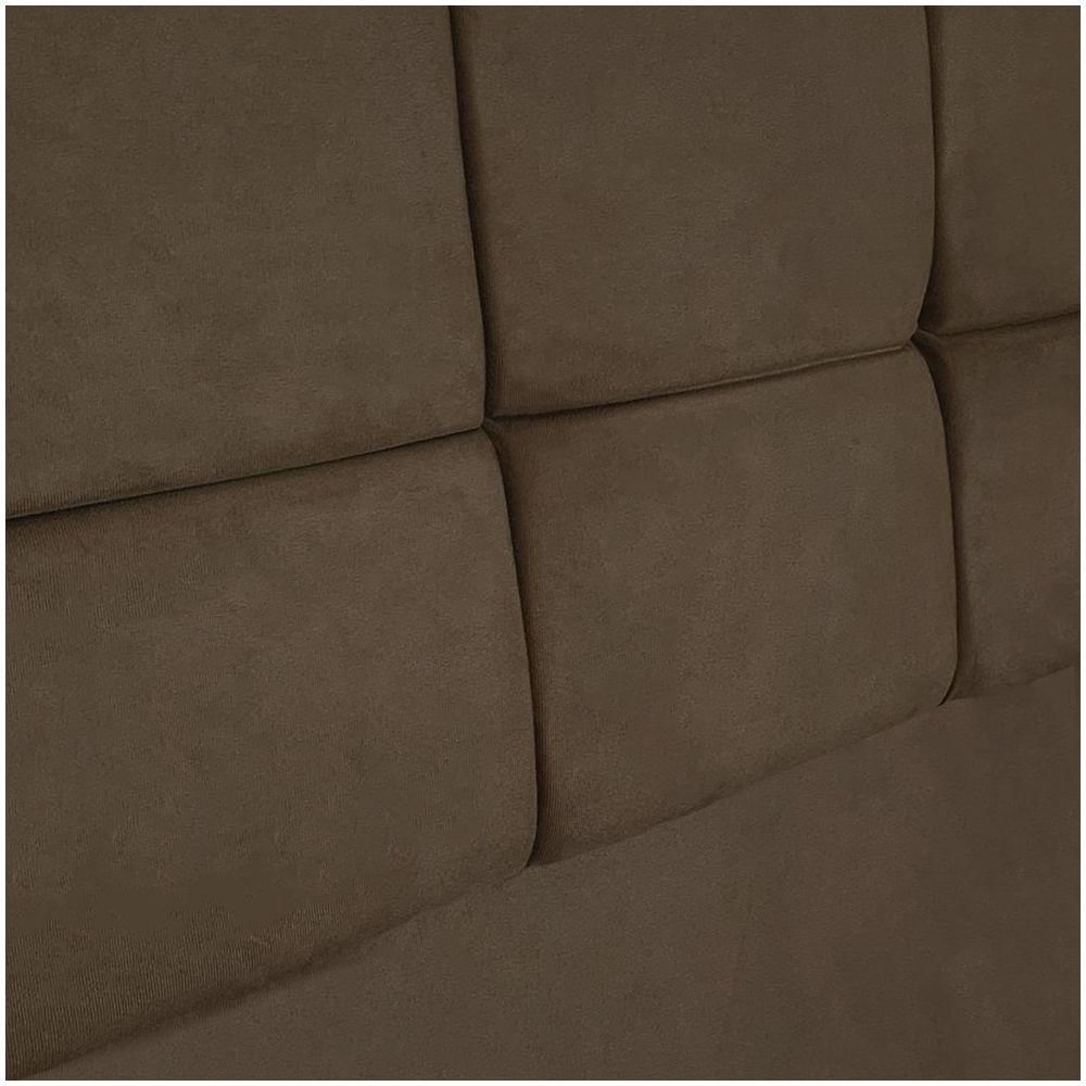 Cabeceira Casal 1,40m Nina Suede Marrom - Pallazio