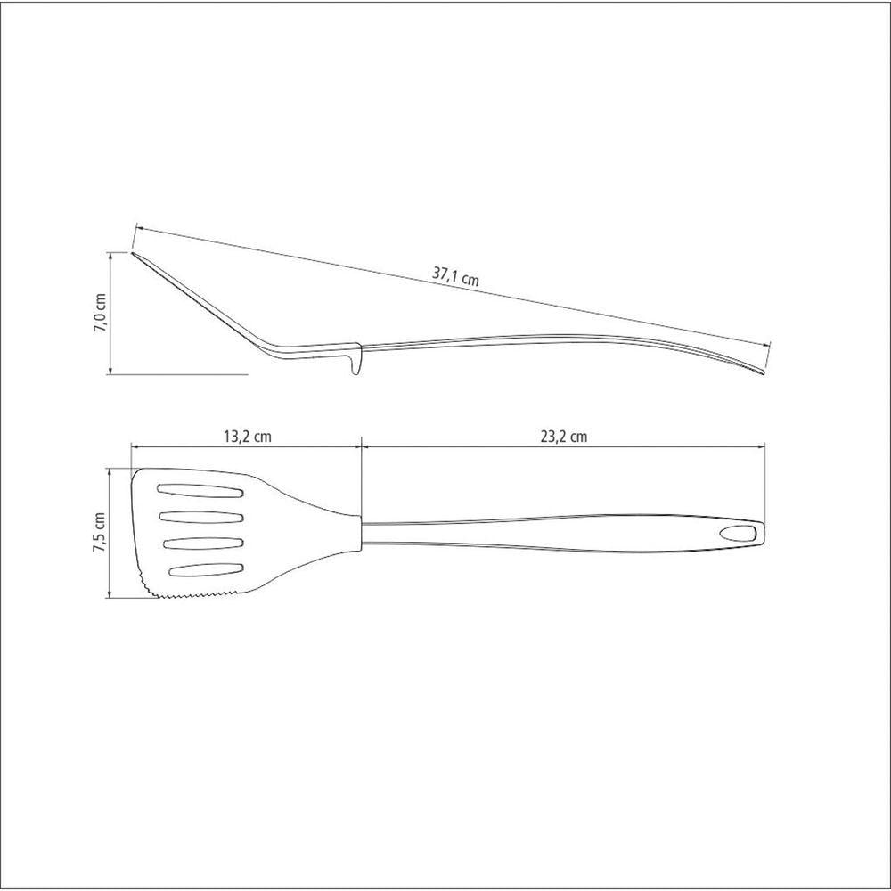 Espátula Com Serrilha Tramontina Movin Em Nylon Com Cabo De Aço Inox Azul Tramontina