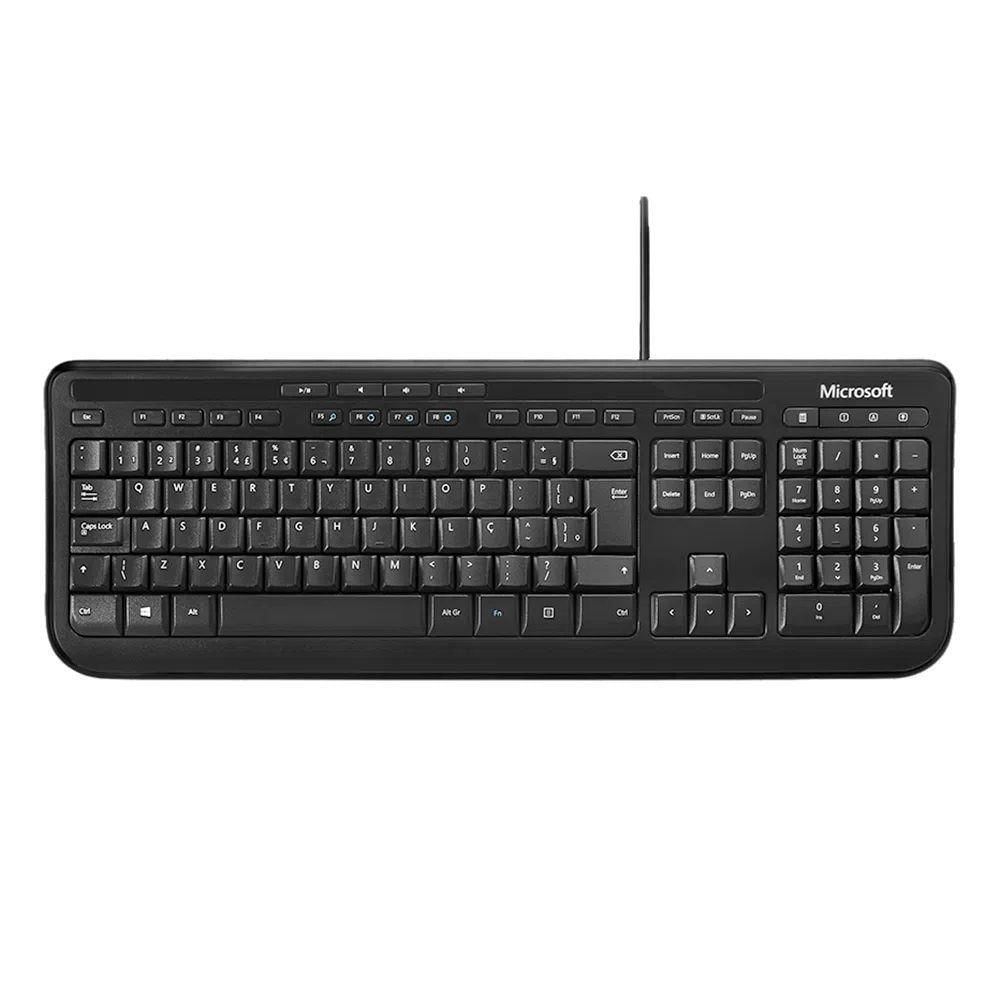 Teclado Microsoft Com Fio 600 Usb Preto Anb00005