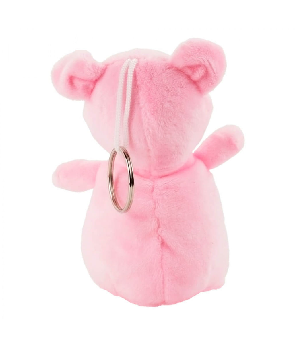 Chaveiro Cachorro Branco Com Laço 11cm - Pelúcia - Tudo Em Caixa