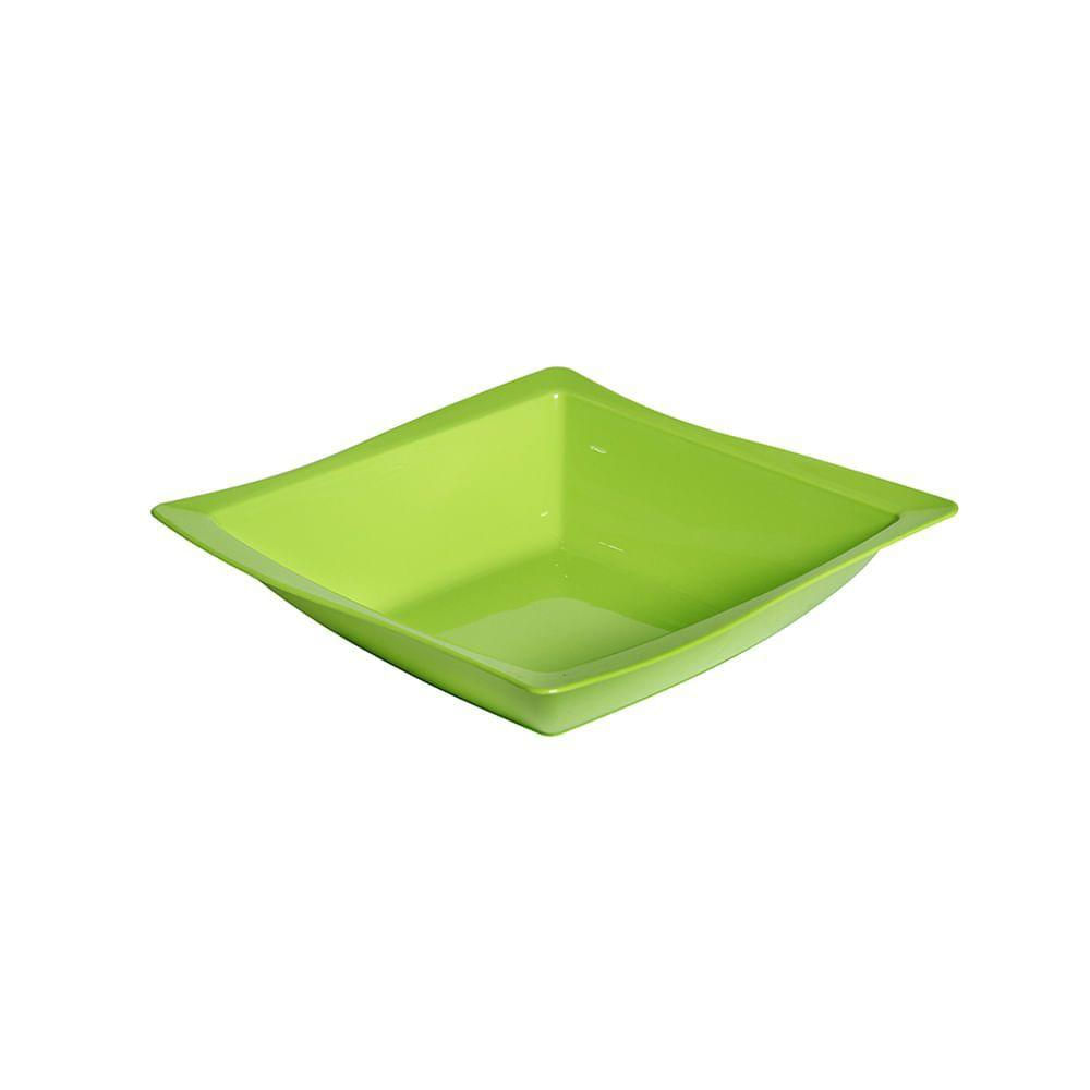 Saladeira Moove Quadrada 25x25 Verde Em Polipropileno Linha Tropical Vem