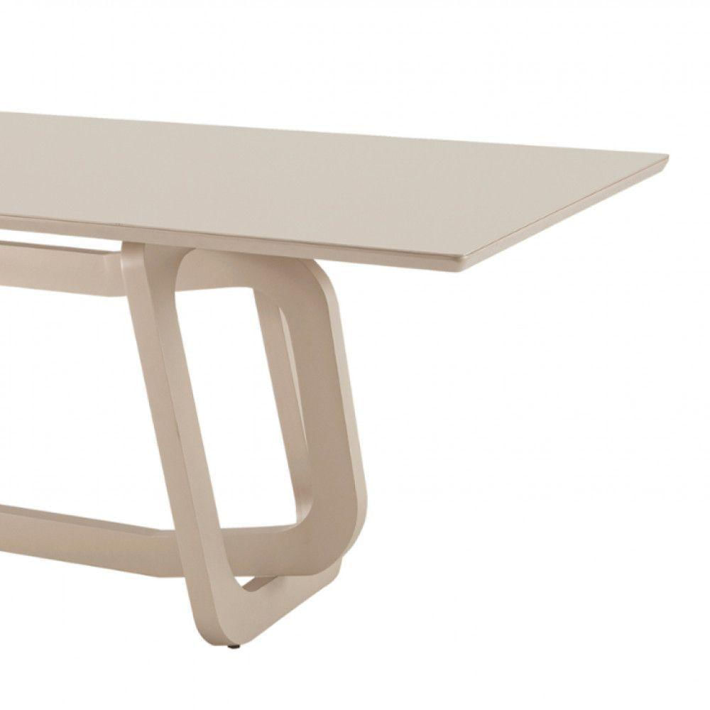 Mesa Para Sala De Jantar Charlote 180cm Moderna Mobília Off White