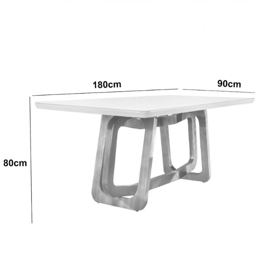 Mesa Para Sala De Jantar Charlote 180cm Moderna Mobília Cinamomo Imbuia