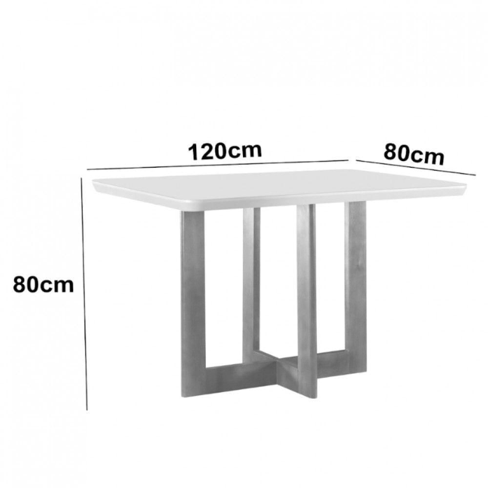 Mesa Para Sala De Jantar Patros 120cm Moderna Mobilia Cinamomo Imbuia