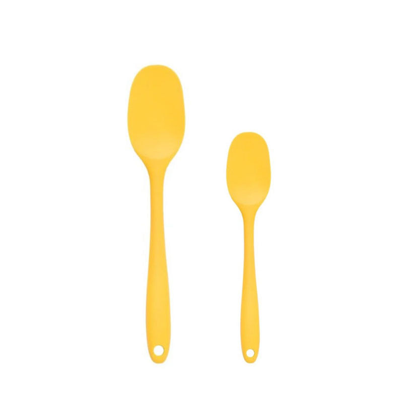 Espatula Redonda e Mini Utensilios Silicone Amarelo Kids 2un