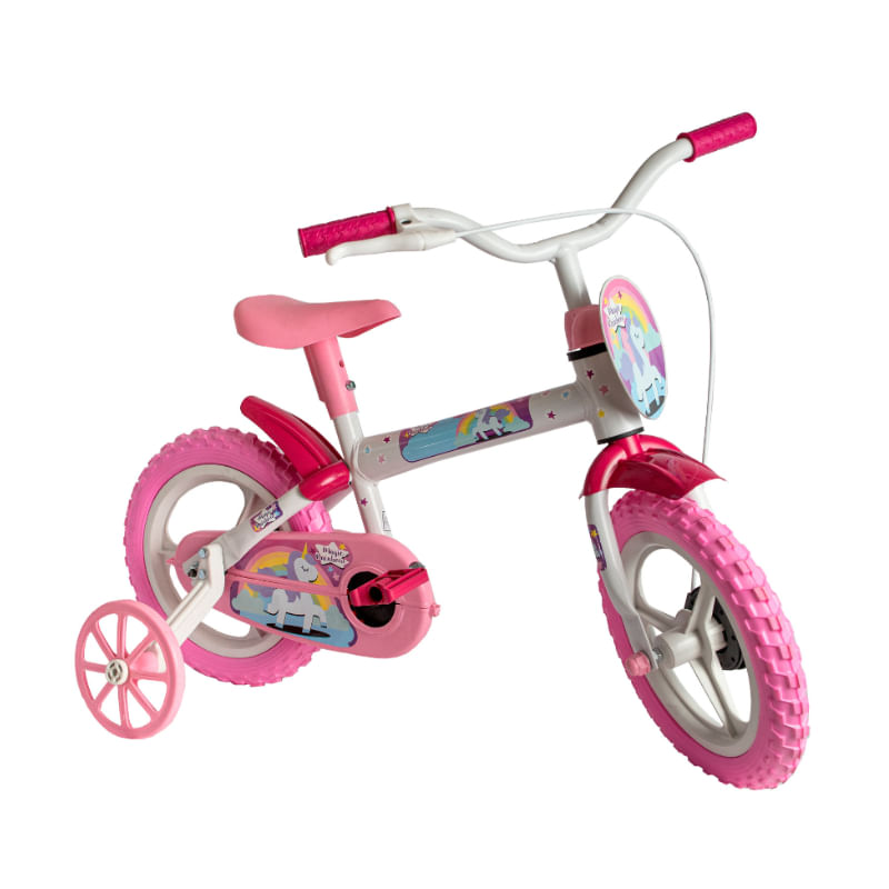 Bicicleta Infantil Menina Magic Rainbow Unicórnio Aro 12 - Styll Kids