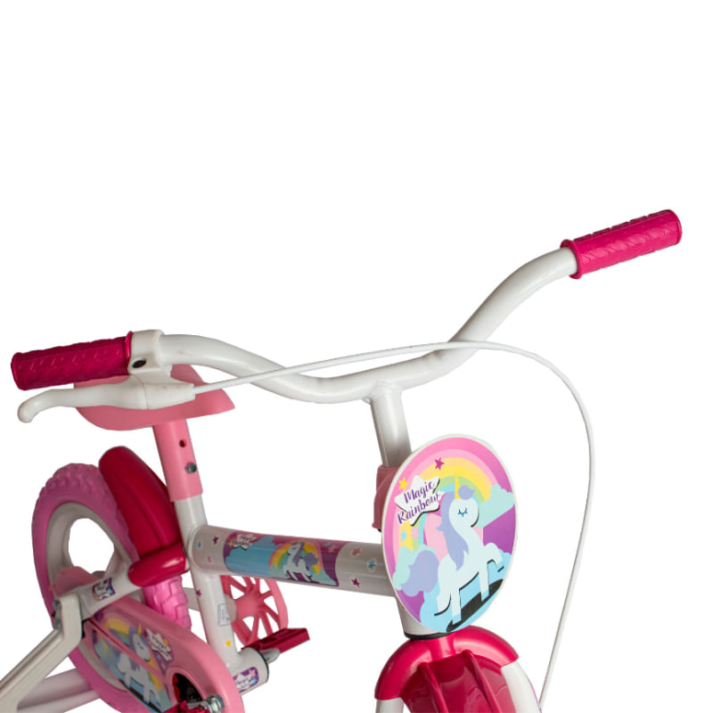 Bicicleta Infantil Menina Magic Rainbow Unicórnio Aro 12 - Styll Kids