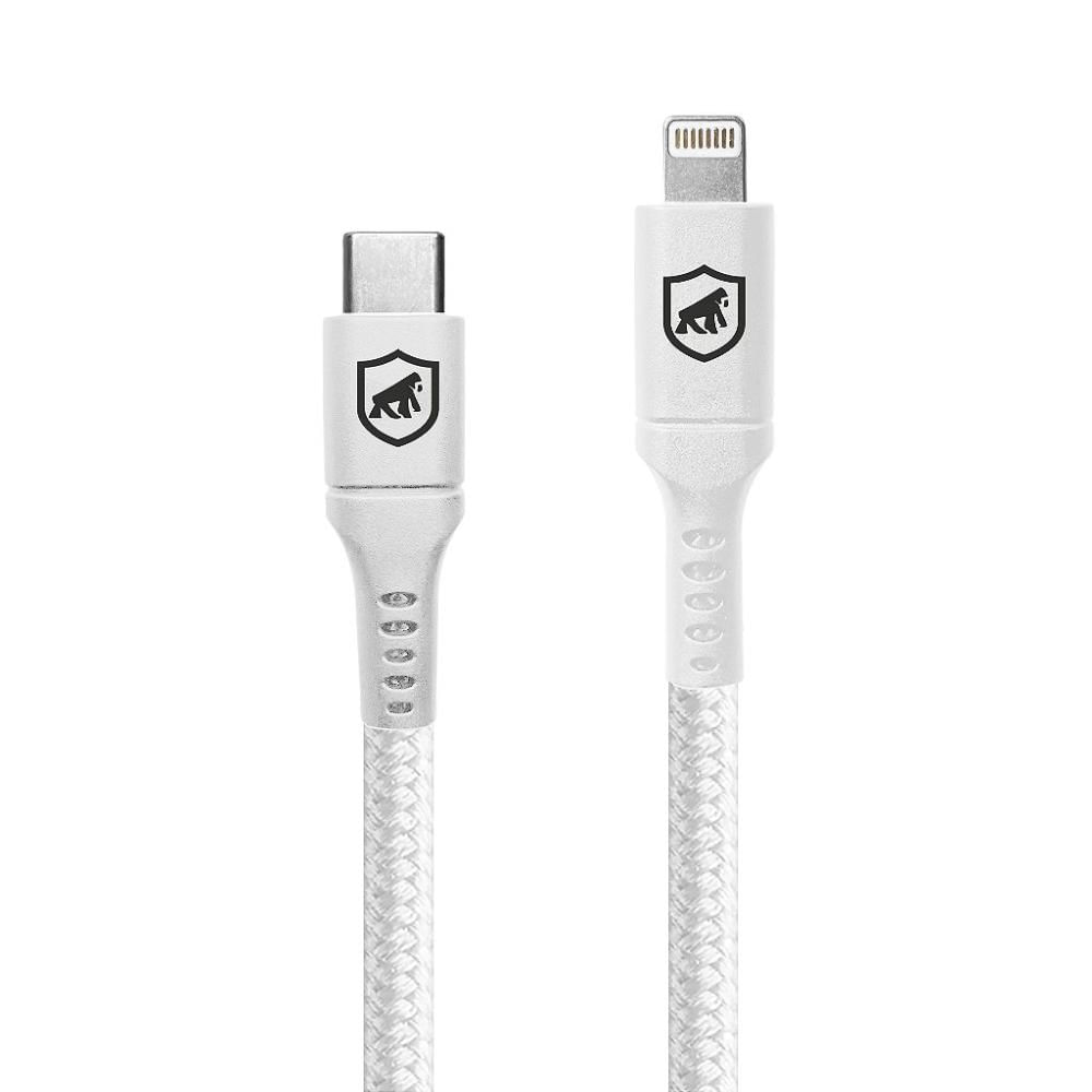 Cabo Lightning / Tipo C - Survivor - Branco - 1,5M  no Atacado - Caixa Fechada 10 Unidades - Gshield
