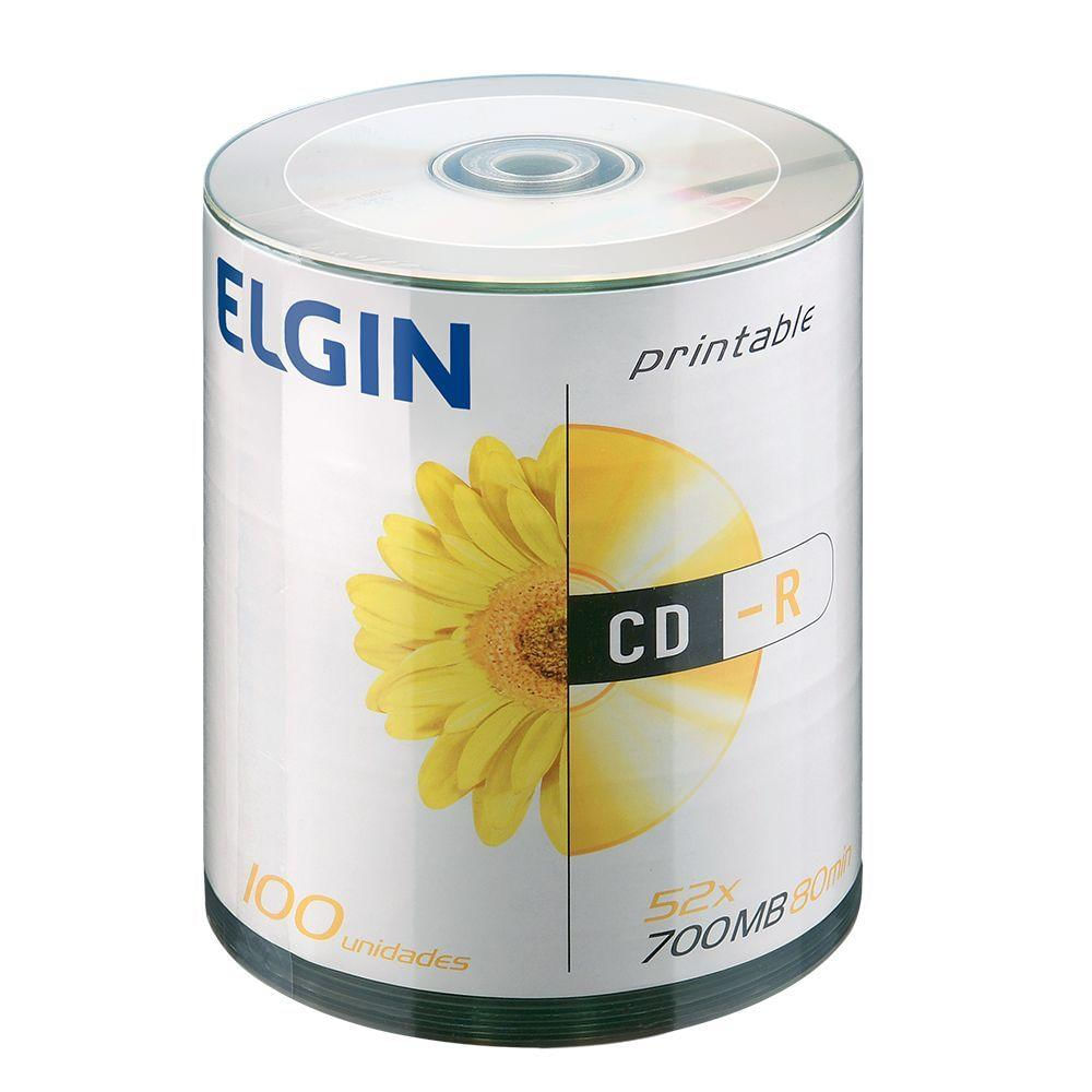 Cd-r Elgin Midia 700mb - 80 Min - 52x Pino 100 (printable)