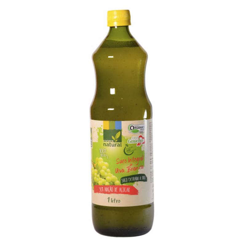 Suco de Uva (Isabel) Integral 100% Fruta Orgânico Sem Adição de Açúcar Coopernatural 1L