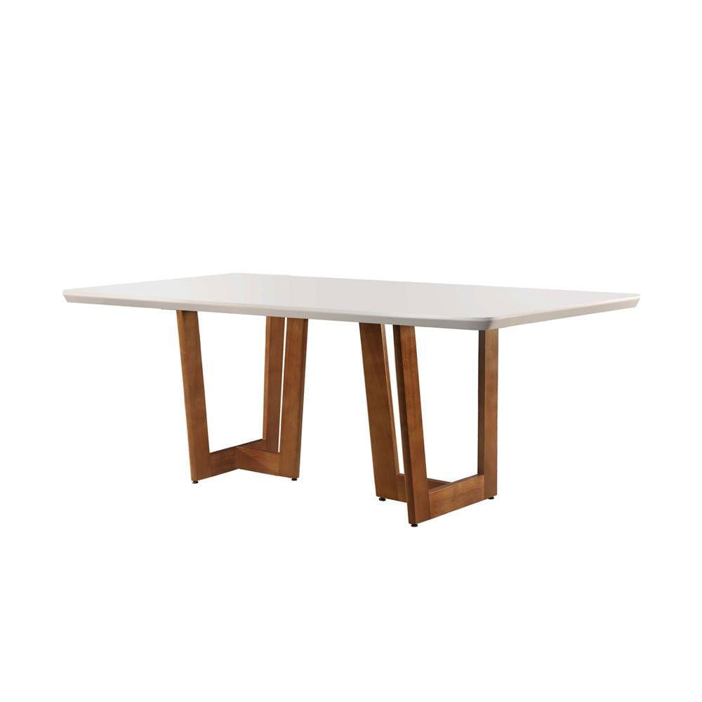 Mesa Patros 180 Cm Madeira E Vidro Mobillare