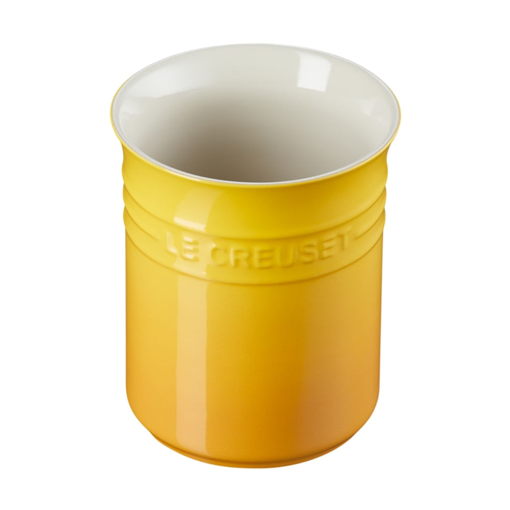 KIT LE CREUSET PORTA UTENSÍLIOS CLÁSSICO 1L E ESPATULAS CRAFT MULTIUSO E MEDIA AMARELO NECTAR