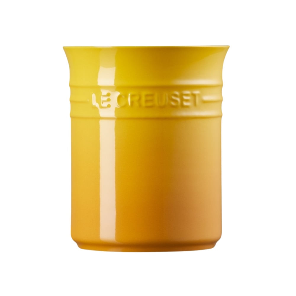 KIT LE CREUSET PORTA UTENSÍLIOS CLÁSSICO 1L E ESPATULAS CRAFT MULTIUSO E MEDIA AMARELO NECTAR