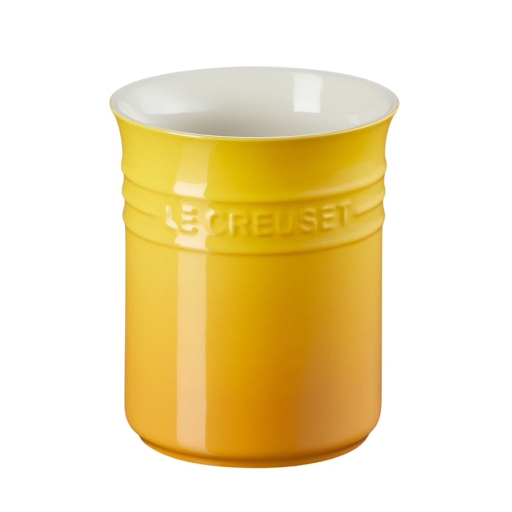 KIT LE CREUSET PORTA UTENSÍLIOS CLÁSSICO 1L E ESPATULAS CRAFT MULTIUSO E MEDIA AMARELO NECTAR