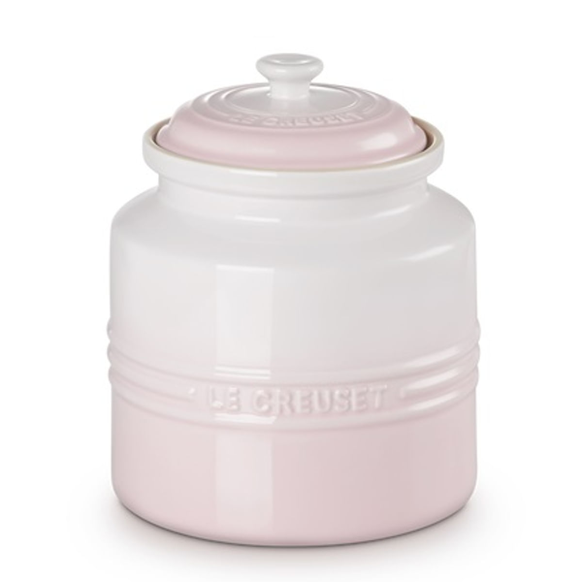 KIT LE CREUSET PRENSA FRANCESA E POTE DE BISCOITO 2,4L EM CERÂMICA SHELL PINK