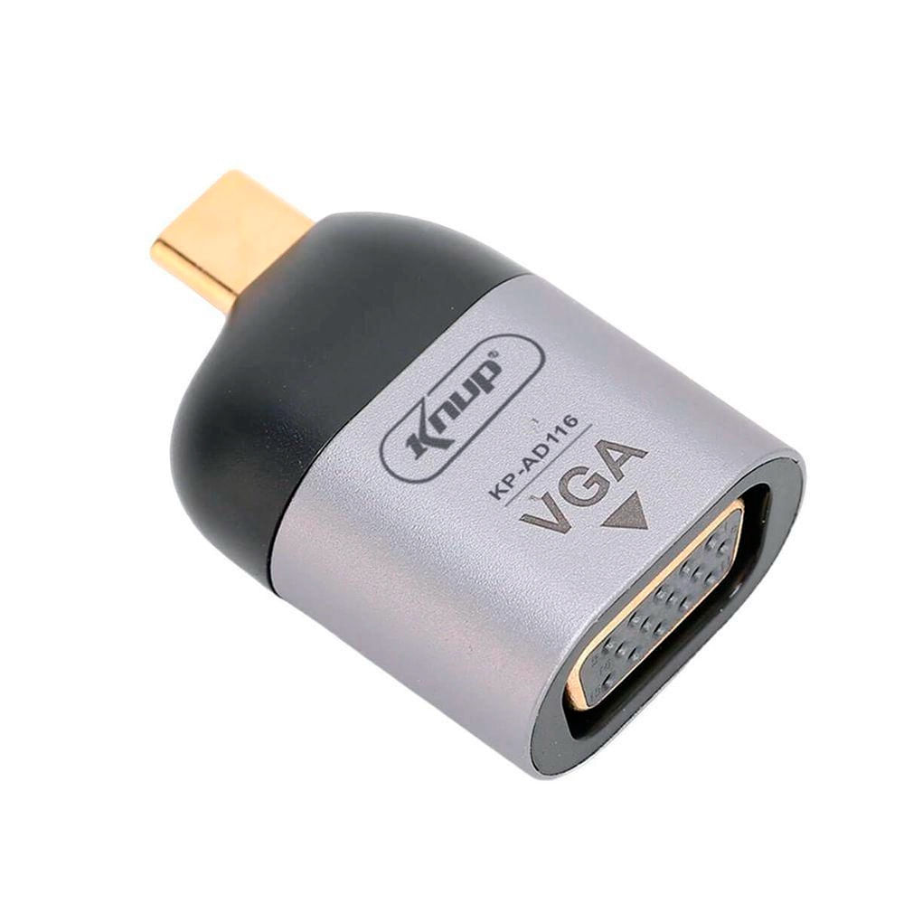 Adaptador de Vídeo Tipo C p/ VGA  DP-AD116 Knup