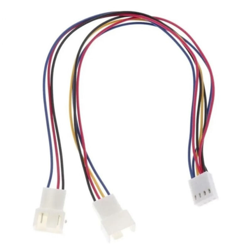 2way 3/4 Pin Y Splitter Adaptador Cabo Para Cpu Pc Caso Pwm
