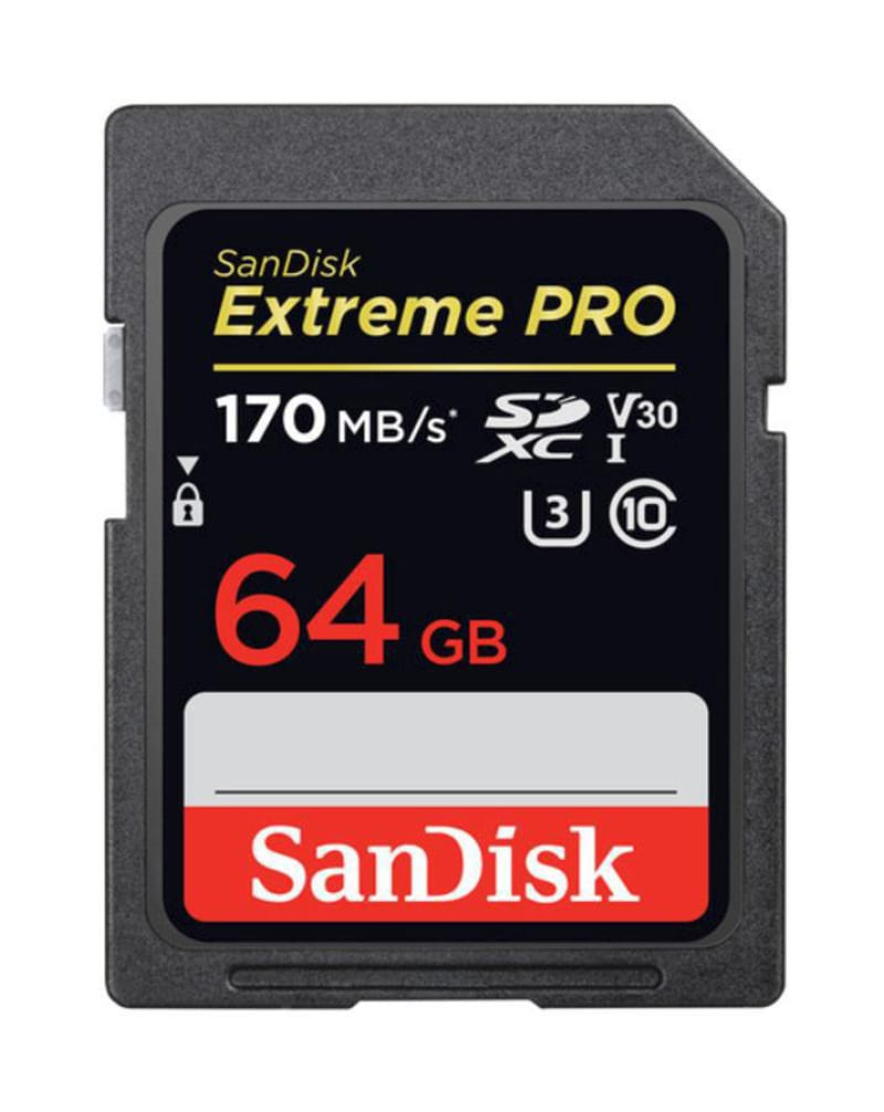 Memória Sdxc 64Gb Sandisk Extreme Pro Classe 10 95Mb/S