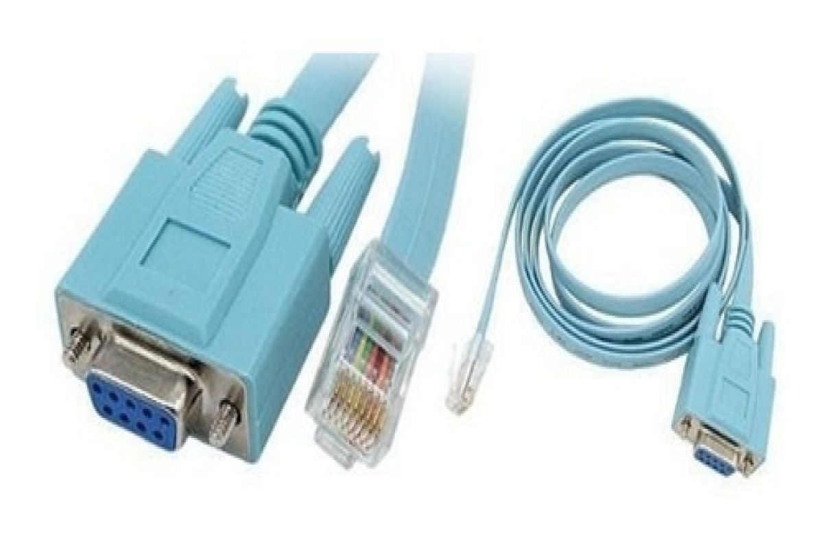 Kit Cabo Console Db9 X Rj45 + Cabo Serial Rs232 Db09 X Usb Azul