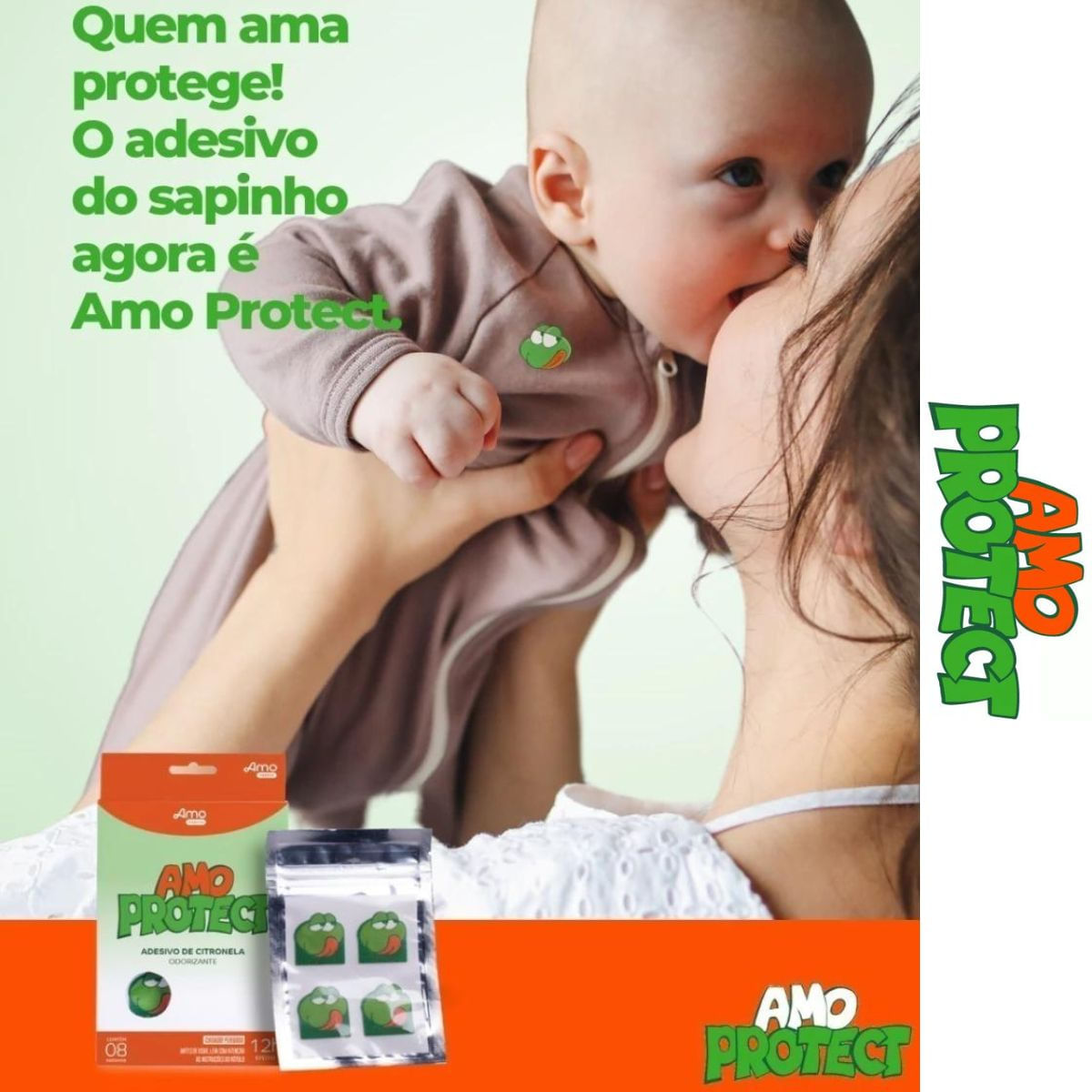 5 ADESIVO REPELENTE SAPINHO AMO PROTECT  - 8 UNI - BABYDEAS