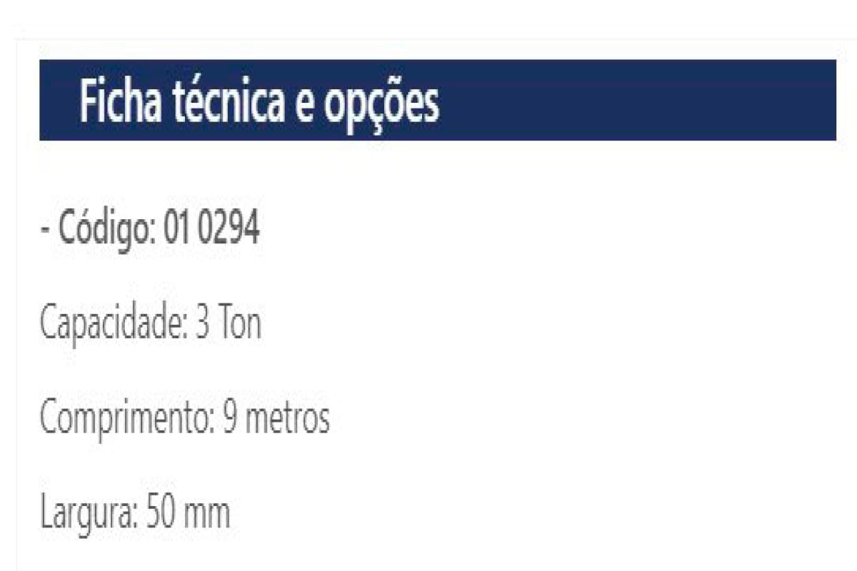 Cinta para Amaração 3ton R010294 - Riosul Tools