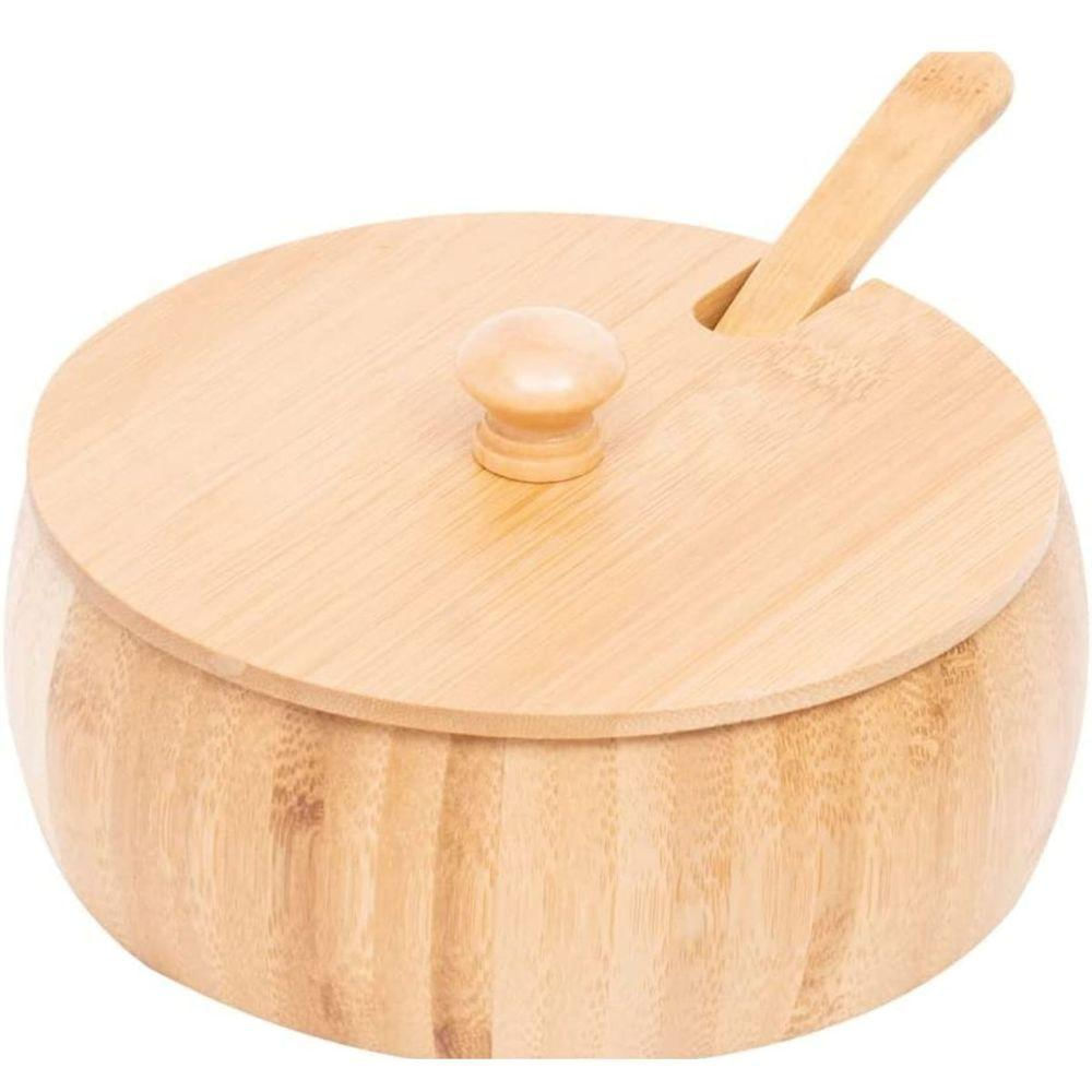 Farinheira Com Tampa E Colher De Bambu